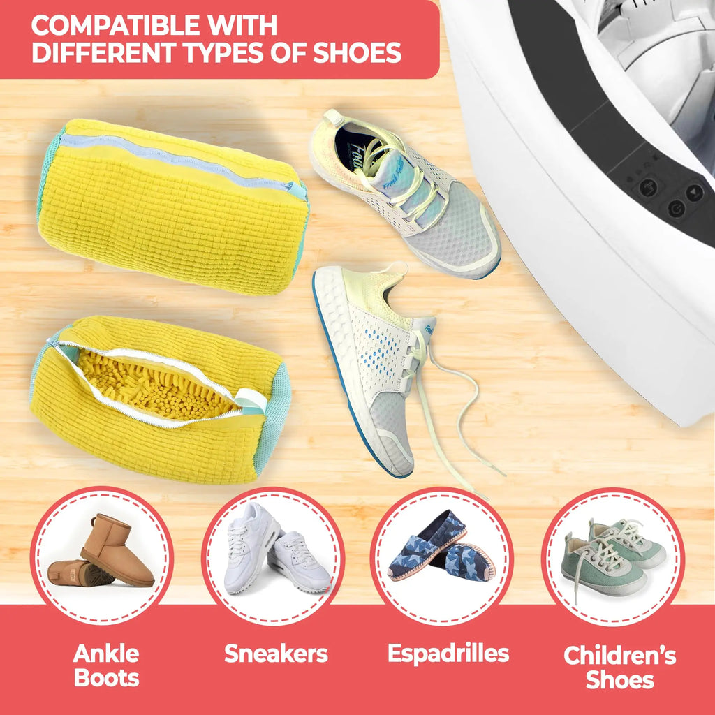 1/2/4pack Shoe Washing Machine bag, Reusable Shoe Cleaning Bag for Washing Machine, Fits All Shoe Types & Sizes