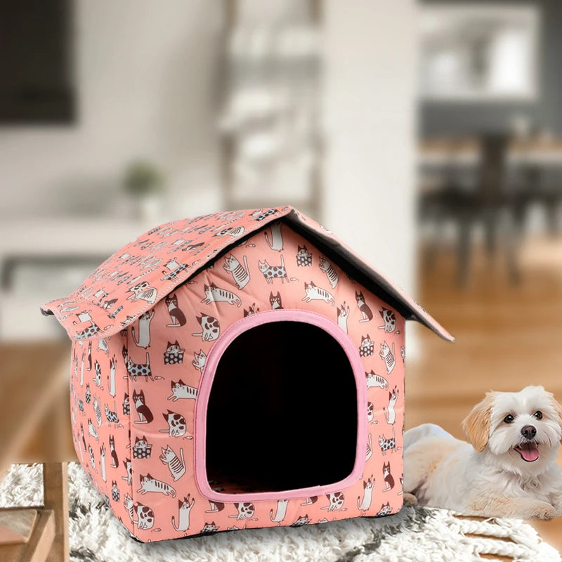 Water-resistant Foldable and Detachable Pet House