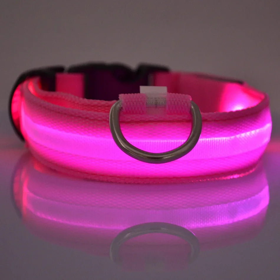 Nylon LED Night Safety Flashing Glow Collar