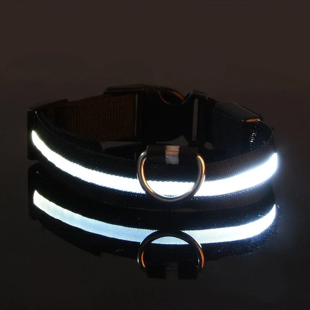 Nylon LED Night Safety Flashing Glow Collar