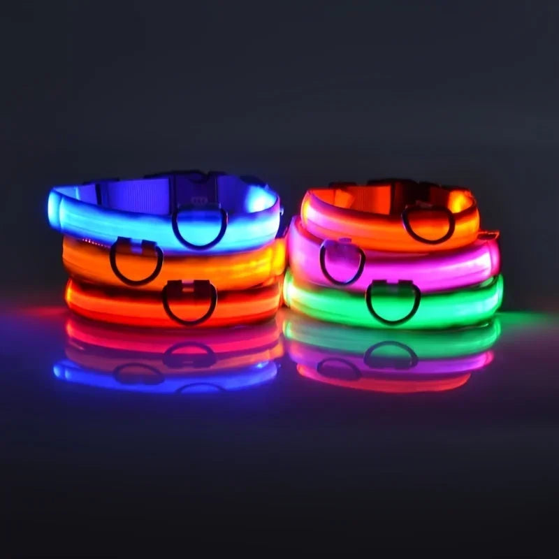 Nylon LED Night Safety Flashing Glow Collar