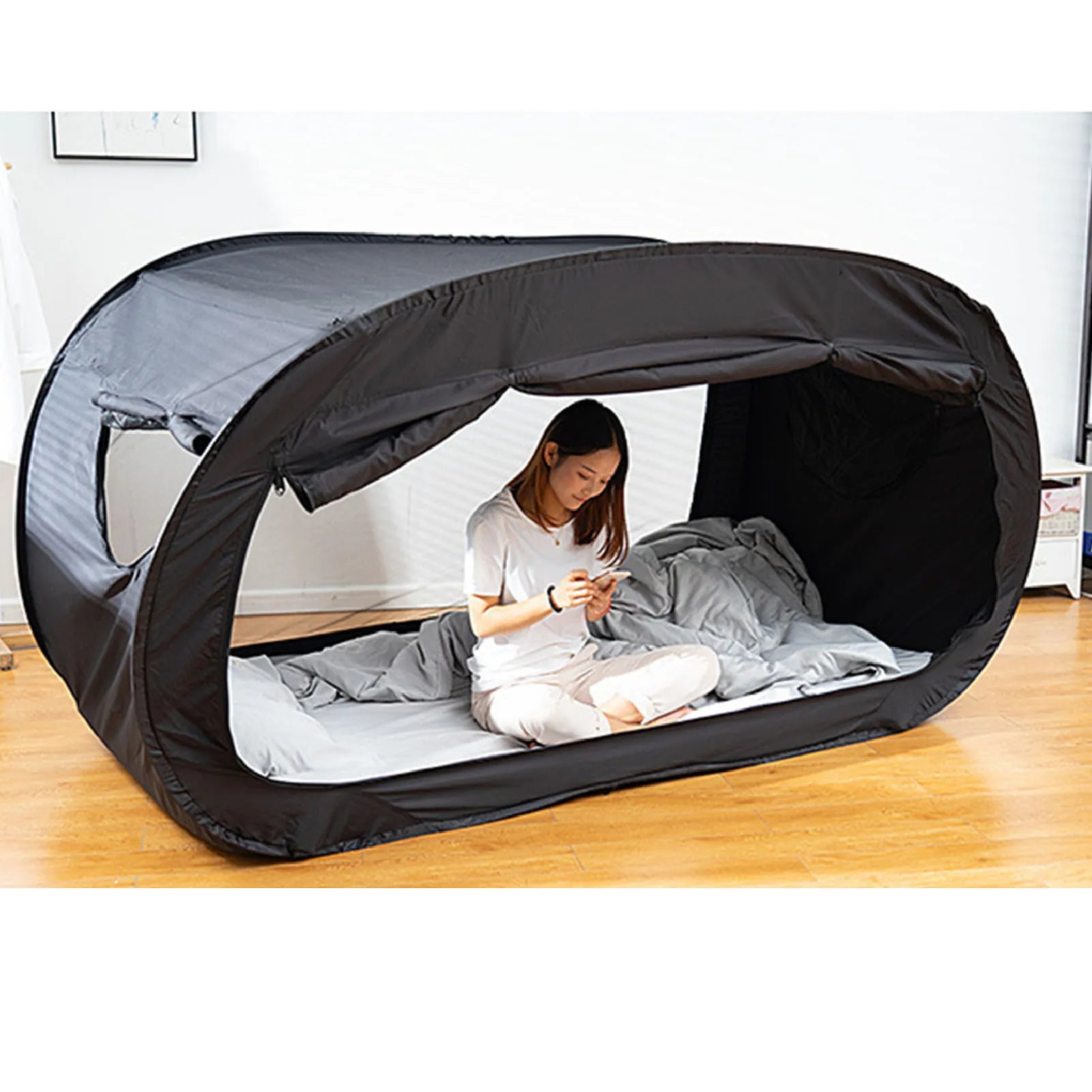 Indoor Bed Tent Bed Tent Outdoor Folding Bed Tent Camping Fully Enclosed Shading Bed Tent for Kids and Adult