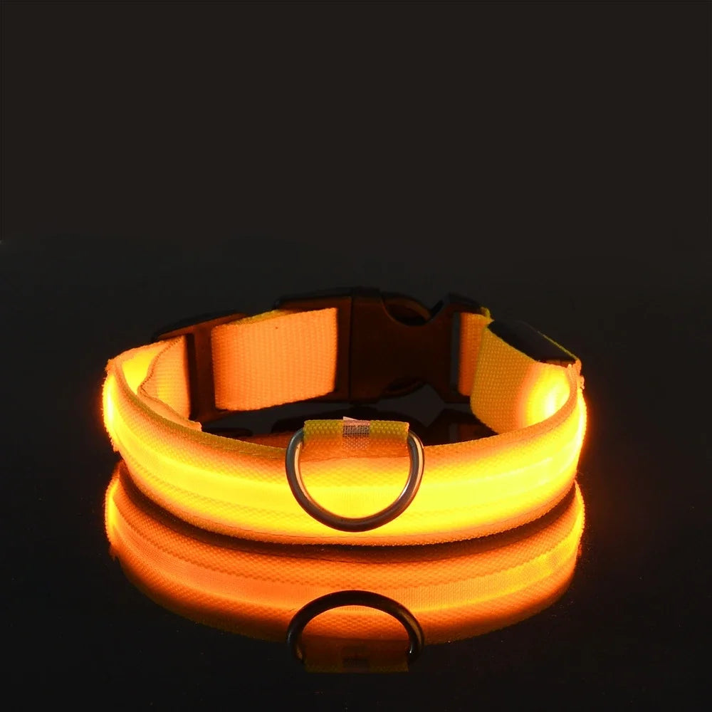 Nylon LED Night Safety Flashing Glow Collar