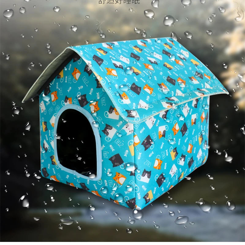 Water-resistant Foldable and Detachable Pet House
