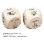 Food Decision Dice Toy, Funny Novelty Couple Anniversary Date Night Gift Christmas Birthday Gift 12 Food Patterns