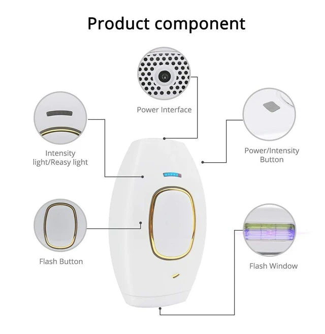 New Permanent IPL laser Hair Remover Hair Cutting Machine Straighteners Vibration Man Shaver Female Facial Hair Laser Epilator
