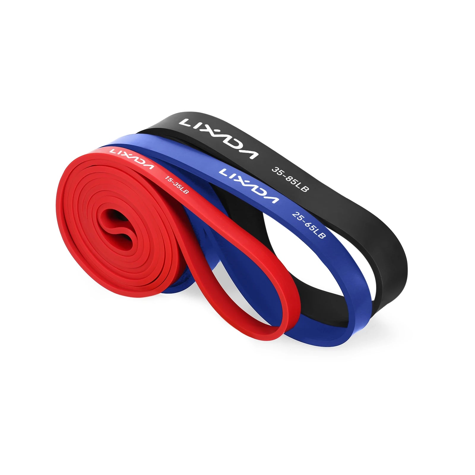 Lixada 5 Packs Pull Up Assist Bands Set Resistance Loop Bands Powerlifting Workout Exercise Stretch Bands and Carry Bag