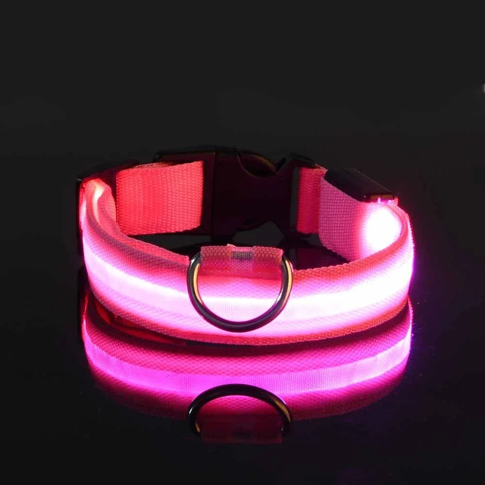 Nylon LED Night Safety Flashing Glow Collar