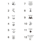 Food Decision Dice Toy, Funny Novelty Couple Anniversary Date Night Gift Christmas Birthday Gift 12 Food Patterns