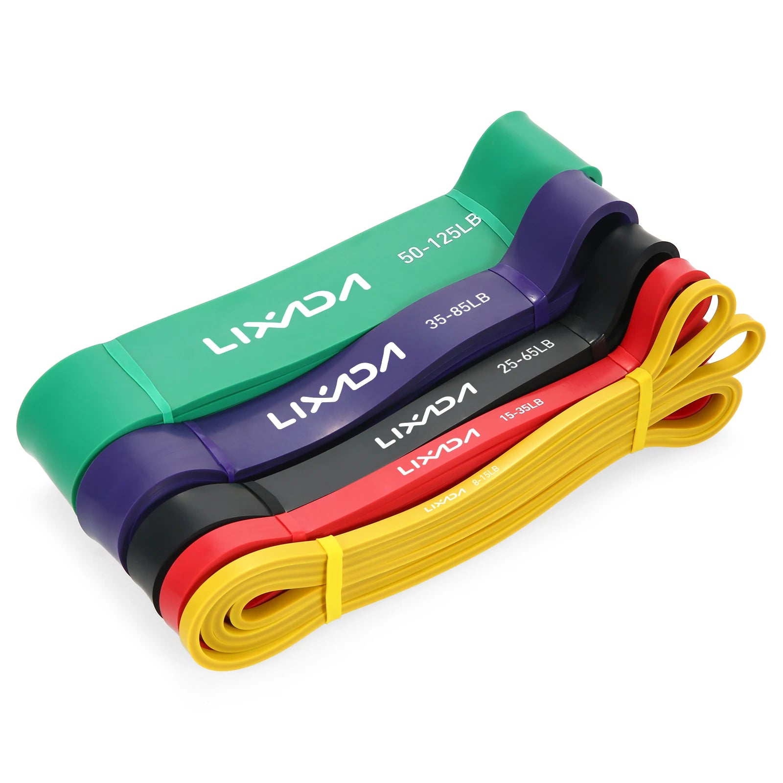 Lixada 5 Packs Pull Up Assist Bands Set Resistance Loop Bands Powerlifting Workout Exercise Stretch Bands and Carry Bag