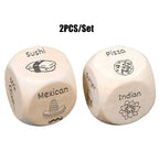 Food Decision Dice Toy, Funny Novelty Couple Anniversary Date Night Gift Christmas Birthday Gift 12 Food Patterns