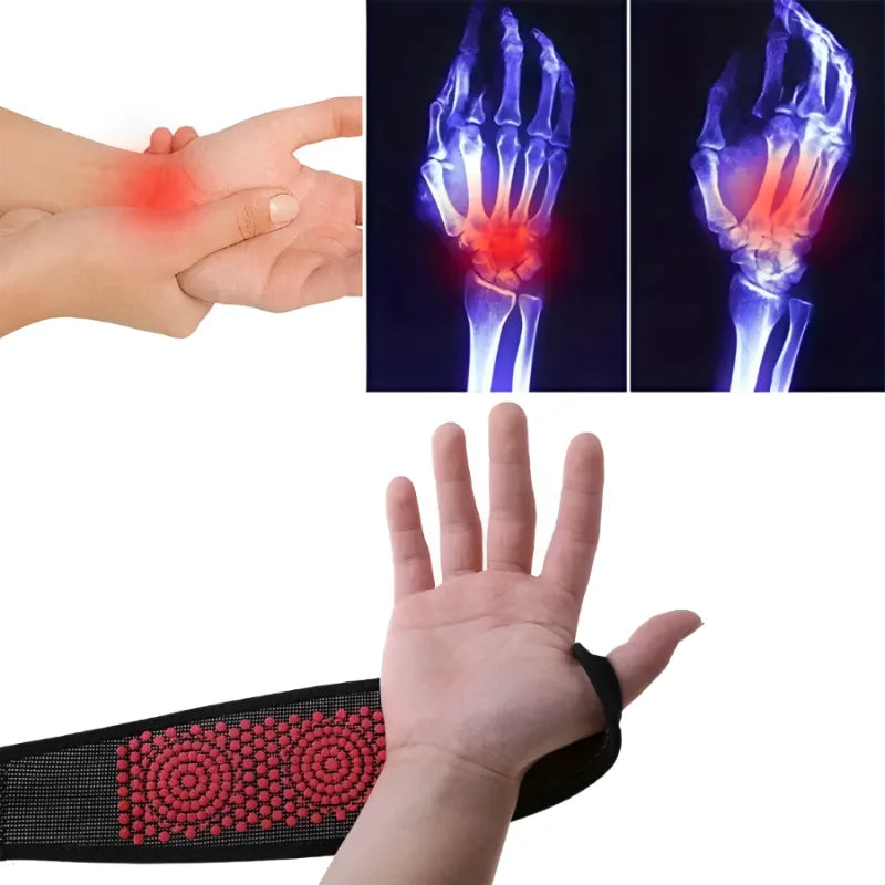 Self Heating Wrist Band Magnetic Therapy Support