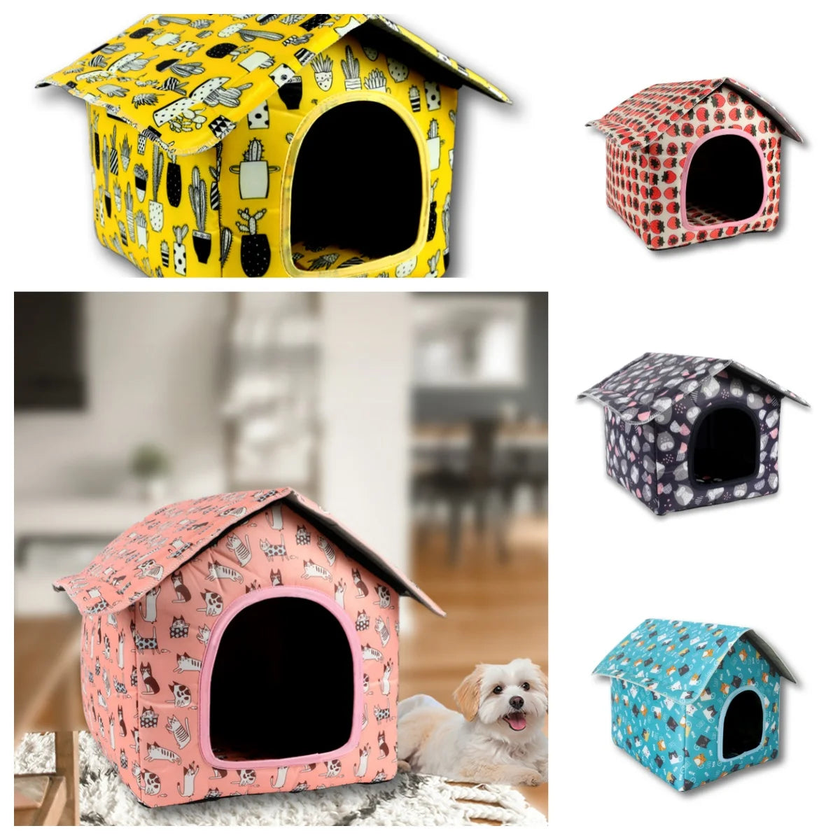 Water-resistant Foldable and Detachable Pet House