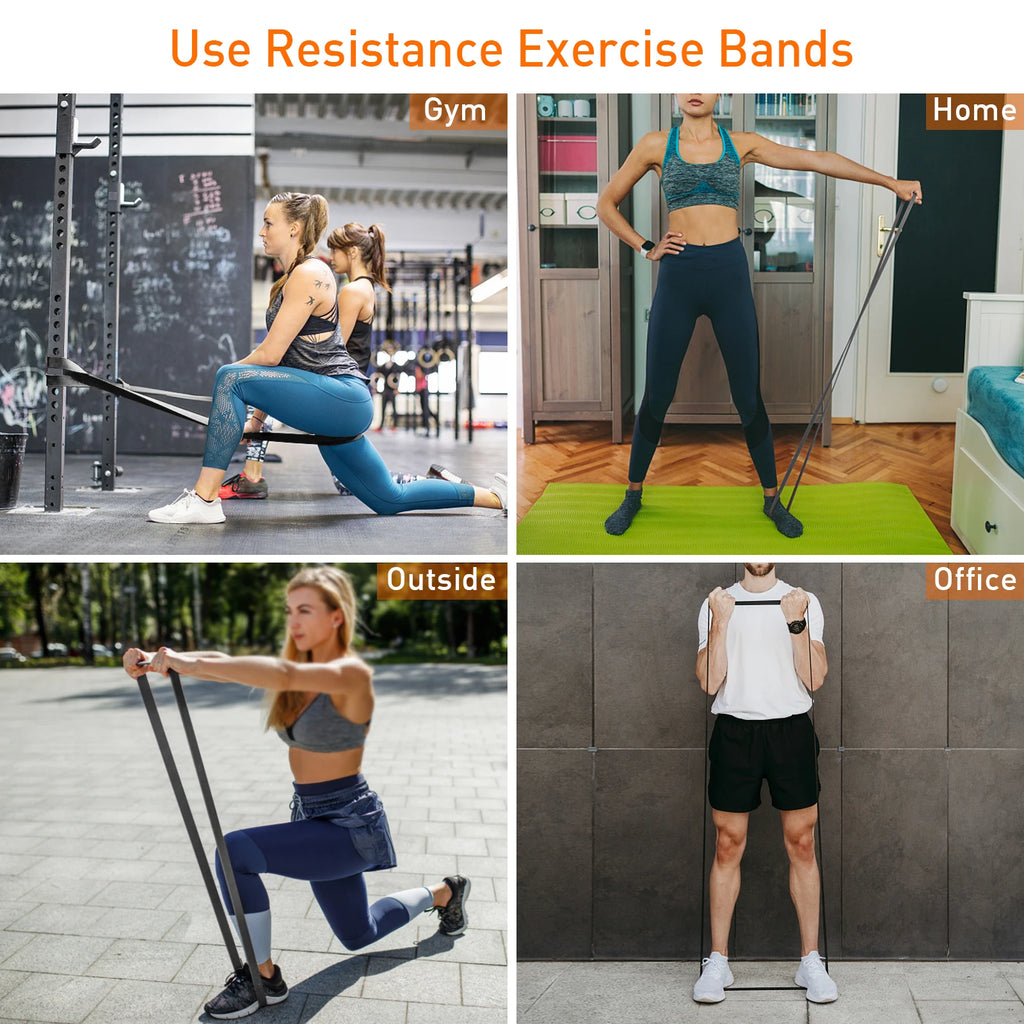 Lixada 5 Packs Pull Up Assist Bands Set Resistance Loop Bands Powerlifting Workout Exercise Stretch Bands and Carry Bag