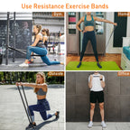 Lixada 5 Packs Pull Up Assist Bands Set Resistance Loop Bands Powerlifting Workout Exercise Stretch Bands and Carry Bag