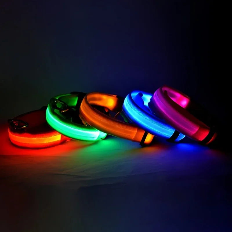 Nylon LED Night Safety Flashing Glow Collar