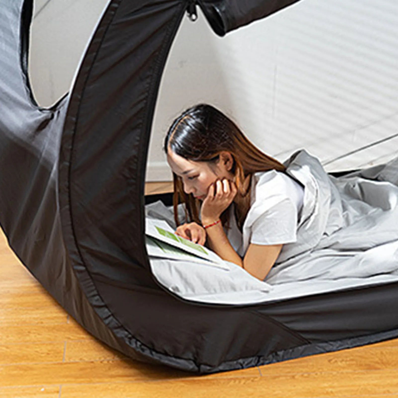 Indoor Bed Tent Bed Tent Outdoor Folding Bed Tent Camping Fully Enclosed Shading Bed Tent for Kids and Adult