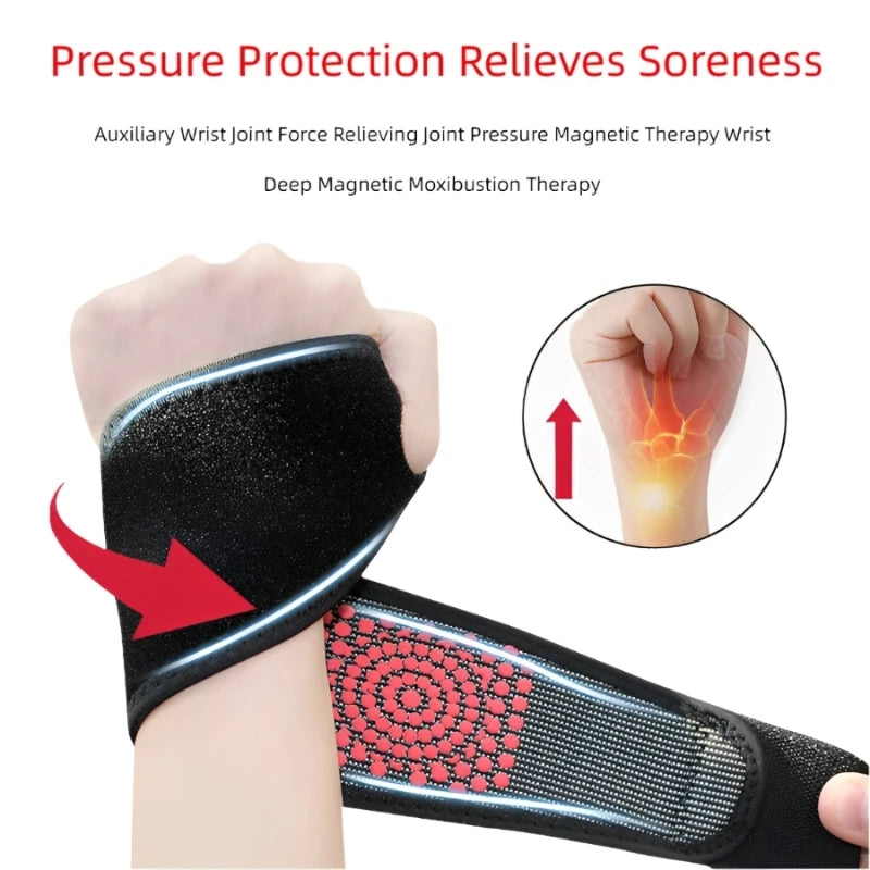 Self Heating Wrist Band Magnetic Therapy Support