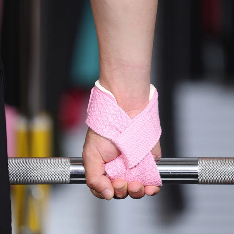 2 Pc Lifting Wrist Straps for Weightlifting Silicone Anti-slip Weight Lifting Straps for Men & Women Gym Fitness Deadlift Straps