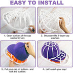 Hat Washer for Washing Machine, Hat Cleaner for Baseball Caps with Frame Cage Fit for Adult Cap Protector Racks Dishwasher Safe