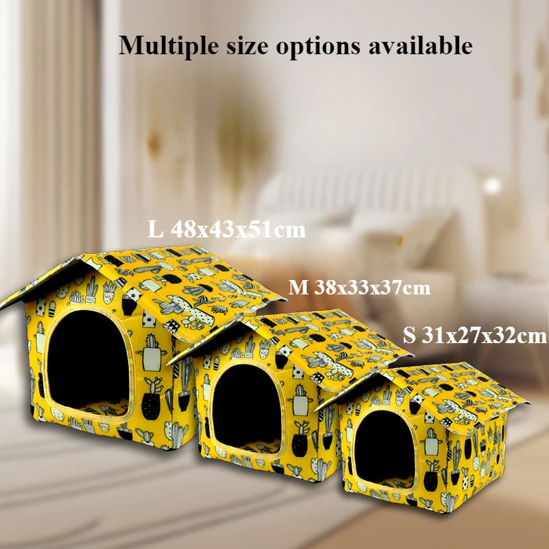 Water-resistant Foldable and Detachable Pet House
