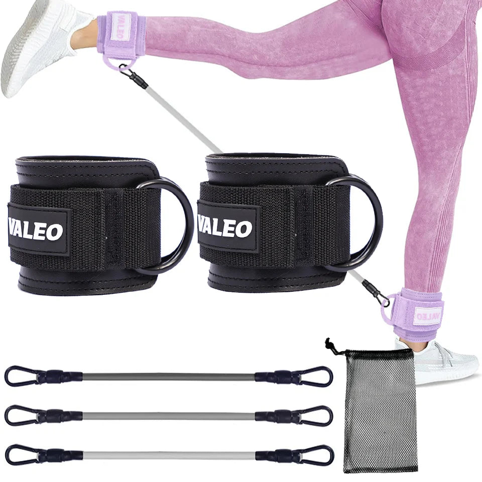 LOOGDEEL 1Pcs Ankle Straps Set Foot Support Cuff Unisex Yoga Pilates Resistance Bands With Ankle Padd Weight Leg Training Brace