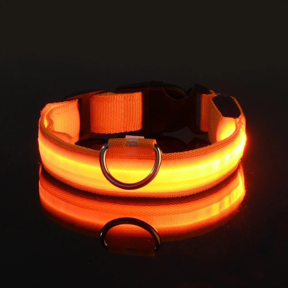 Nylon LED Night Safety Flashing Glow Collar