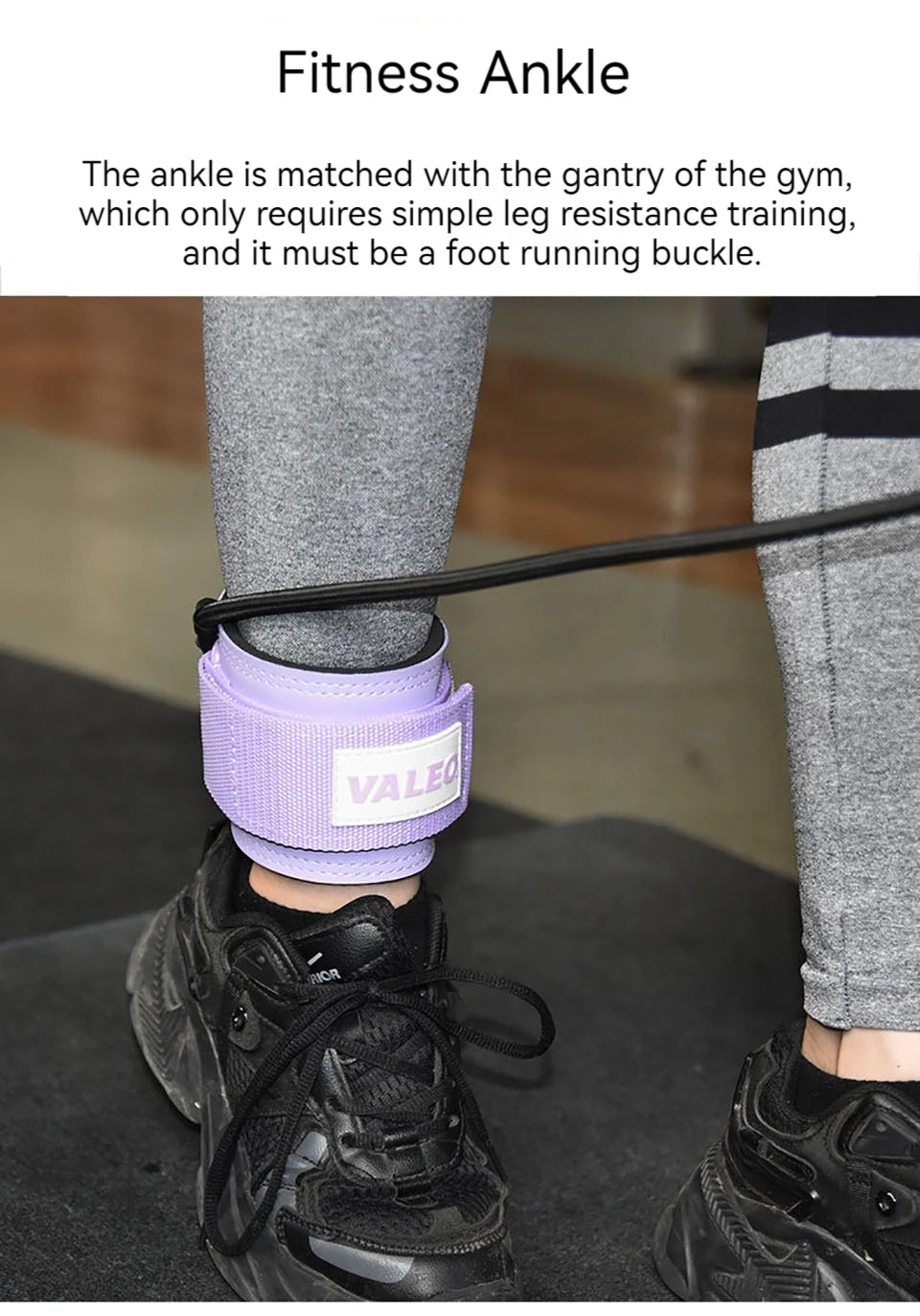 LOOGDEEL 1Pcs Ankle Straps Set Foot Support Cuff Unisex Yoga Pilates Resistance Bands With Ankle Padd Weight Leg Training Brace