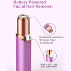 [Painless Facial Hair Remover] Conduroma Women's Painless Facial Hair Remover | Cordless, AA Battery-Powered (Not Included), Elegant Metallic Finish - for Face, Upper Lip, Chin, Bikini Line - Travel-Friendly, Sleek Design, Sm